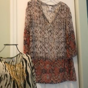 BUNDLE SALE! 😁 Two Chico’s Chiffon Tops & Two Camis